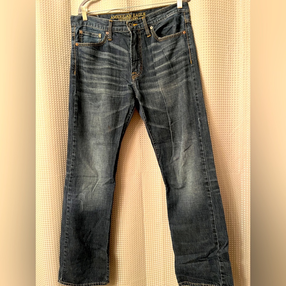 Men's American Eagle  Relaxed Straight Leg Distressed Jeans SZ 33/34